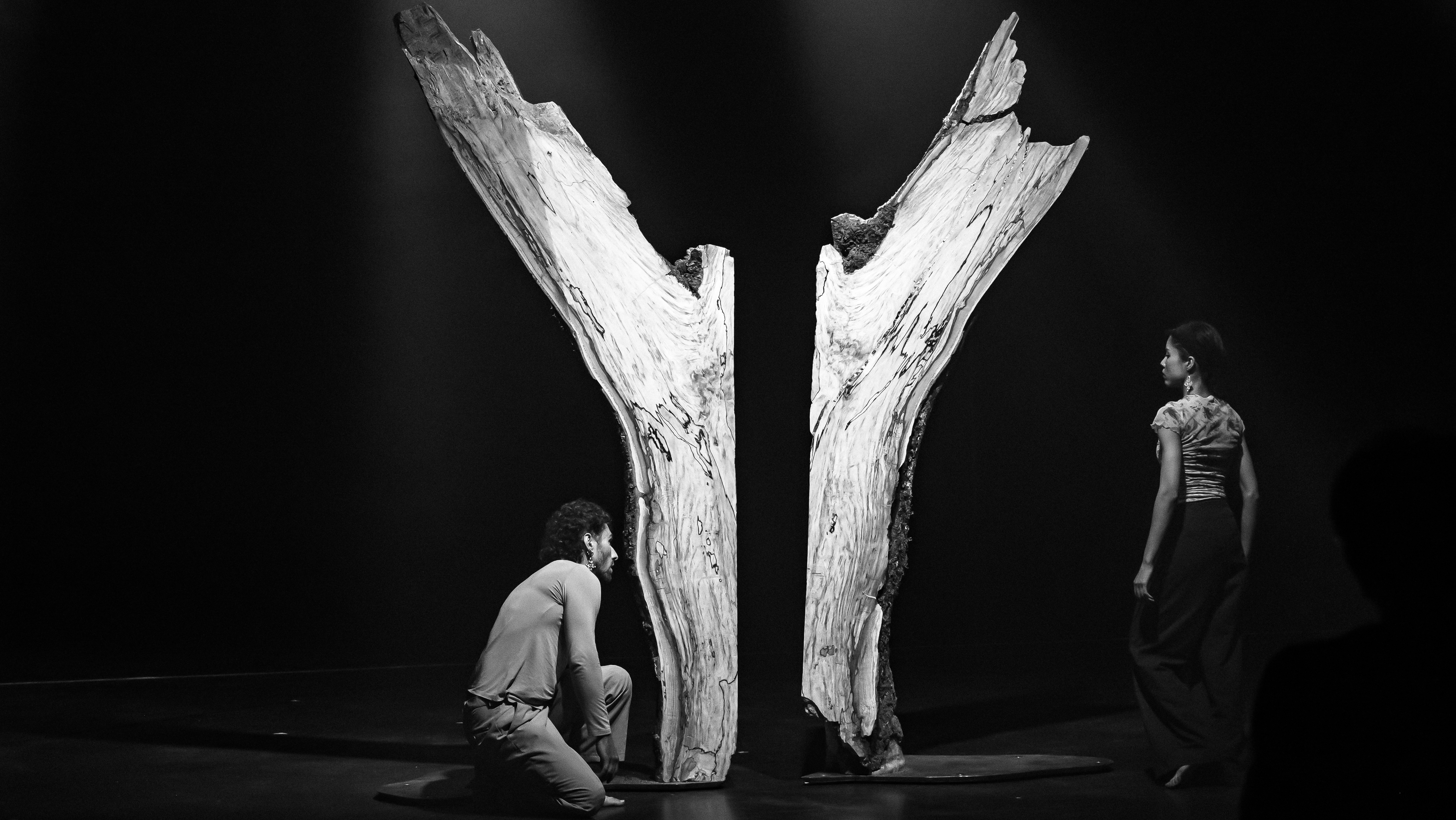 Sculpture [H]être avec danseurs en performance