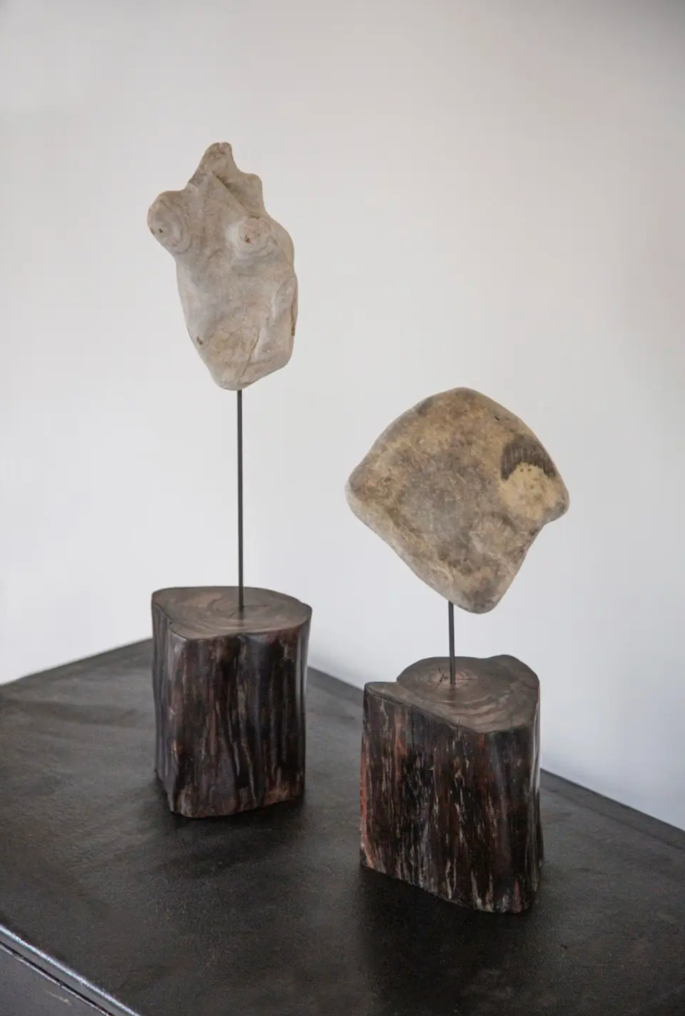Femme et Esprit — sculptures naturelles en Gneiss Lewisien