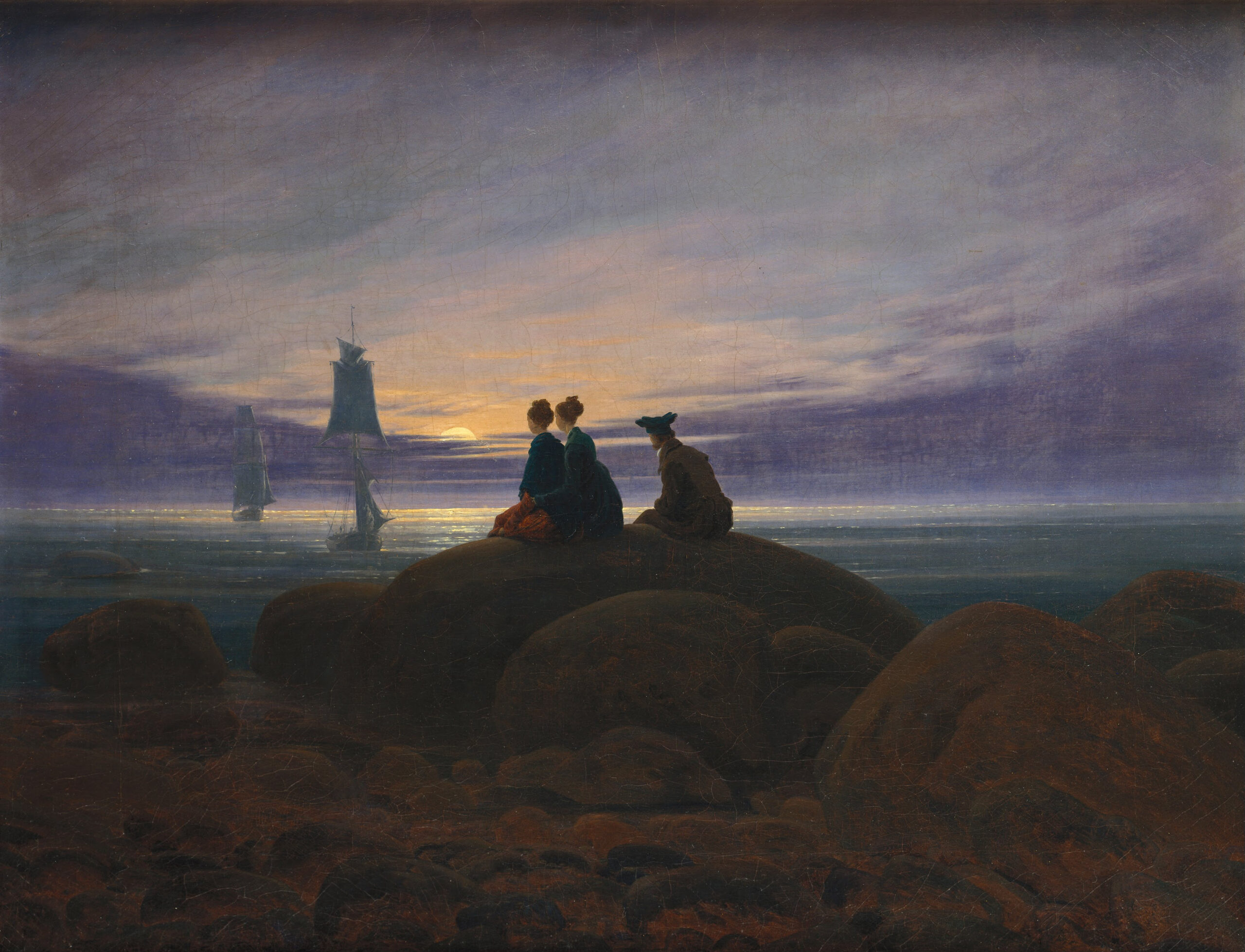 Lever de lune sur la mer (1822) &mdash; Caspar David Friedrich
